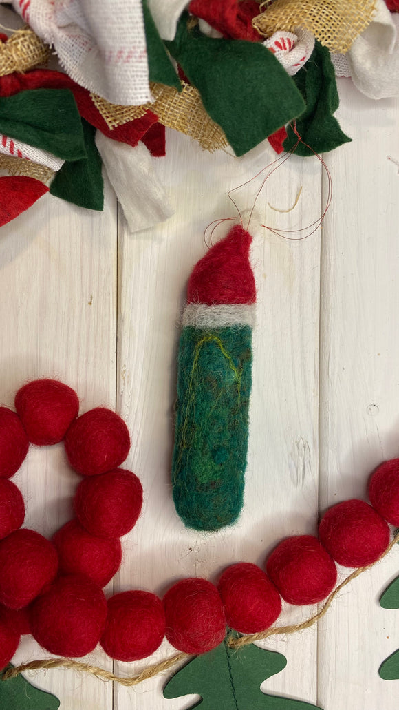 Felted Christmas Pickle Kit (DIY)